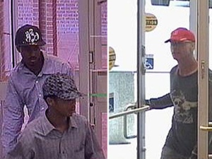 The two men at left are alleged to have robbed banks in Markham, while the man at right is believed to have robbed banks in Vaughan on Friday, Aug. 20, 2010. (Photos courtesy York Regional Police)