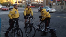 Police officers on bikes