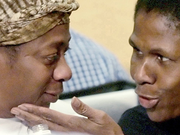 Loreena Small, mother of Jordan Manners who was shot dead at C.W. Jeffreys, is comforted by a family member after speaking during the debate in Toronto on Tuesday, Jan. 29, 2008. (J.P. Moczulski / THE CANADIAN PRESS)