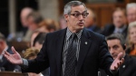 Treasury Board President Tony Clement responds to a question during Question Period in the House of Commons on Parliament Hill in Ottawa on Thursday, Sept. 20, 2012. (The Canadian Press/Sean Kilpatrick)