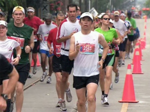 Several downtown streets are shut down Sunday for the annual Scotiabank Waterfront Marathon.