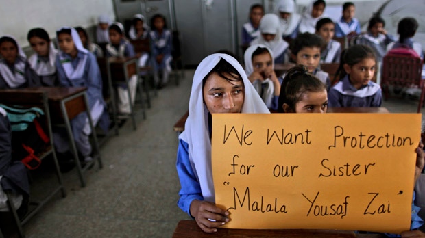 Supporter of Malala Yousufzai