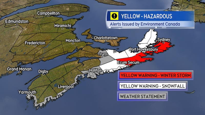 A map of the Maritimes is pictured.