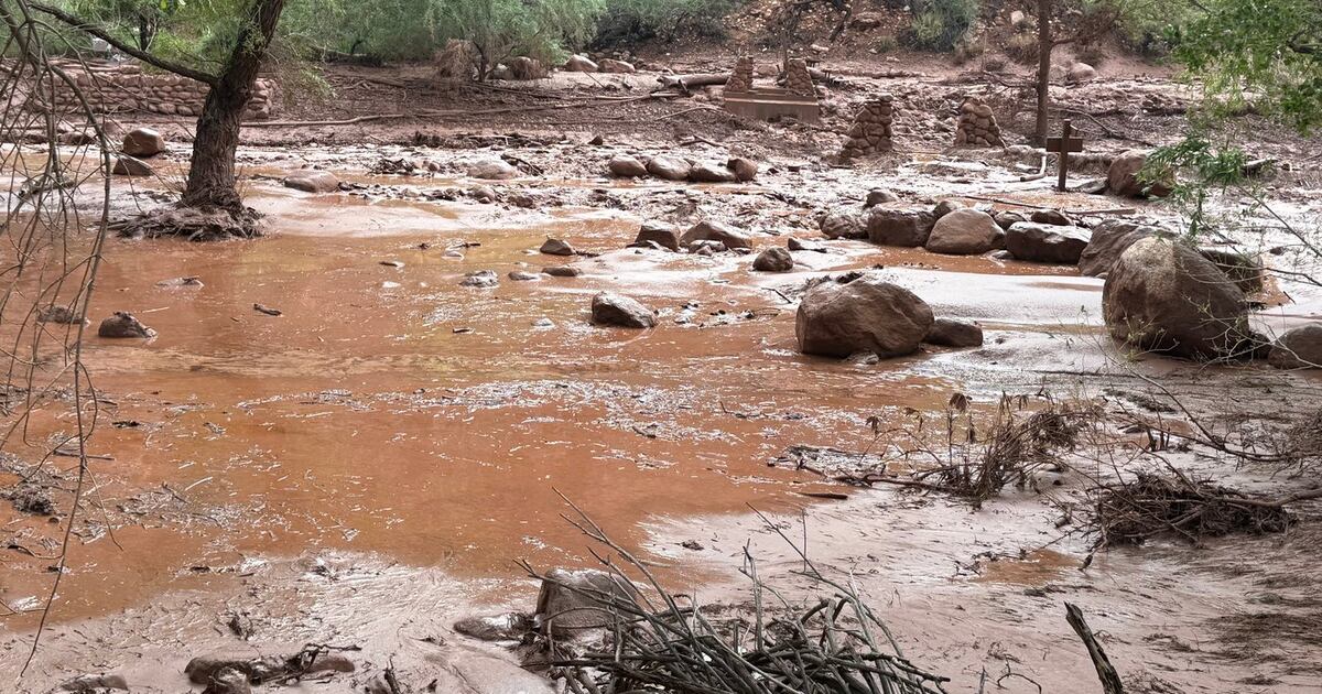 Überschwemmungen im Grand Canyon unterbrechen Wasserleitung für Touristen ...