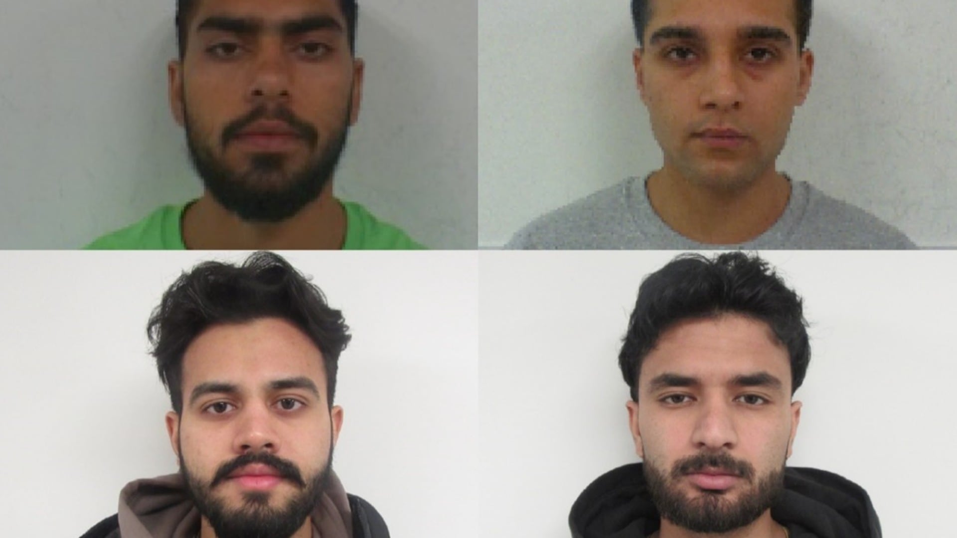 The CBSA says Palwinder Singh (top left), Jasmer Singh (top right), Amitoz Bajwa (bottom left) and Sahibjot Singh (bottom right) were linked to extortion-related activity and removed from Canada. (Handout)