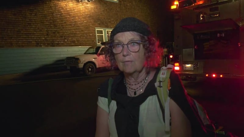 Ann Walker was among the hostel guests displaced by the fire and said firefighters later helped retrieve belongings from the building. (Gord Kurbis)