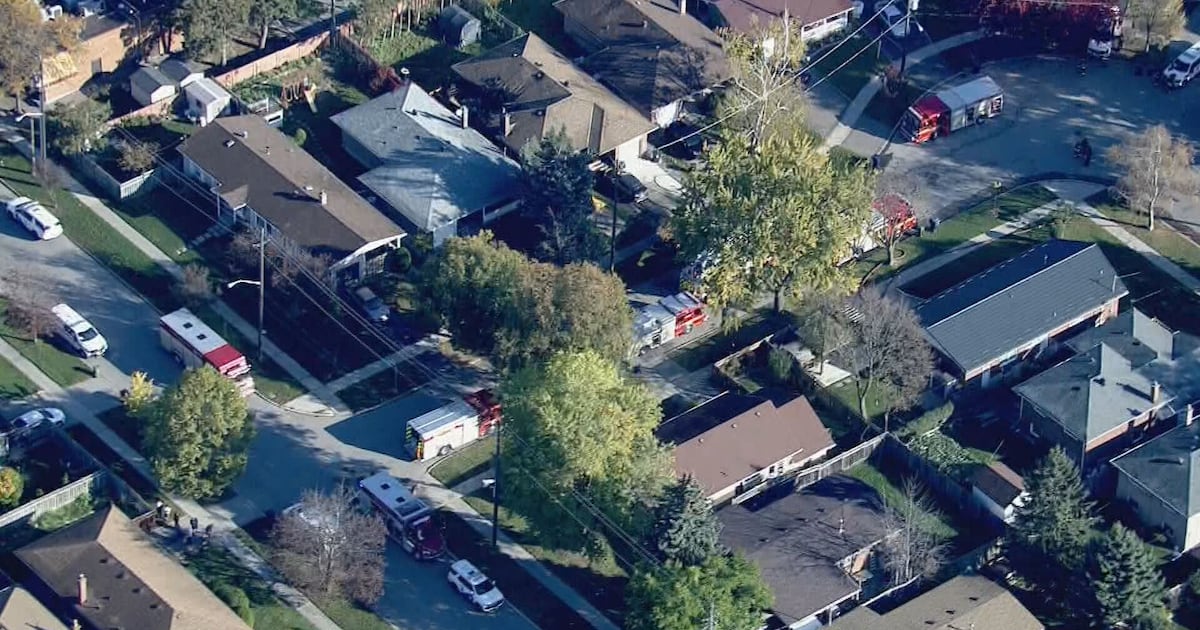 Two people taken to hospital after Scarborough house fire