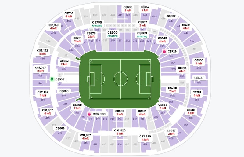 StubHub seats available