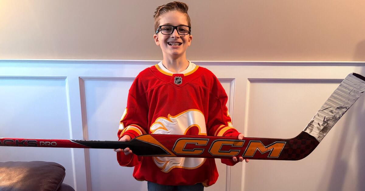 ‘Wolf, you are my idol’: Flames netminder gifts stick to 10-year-old fan ...