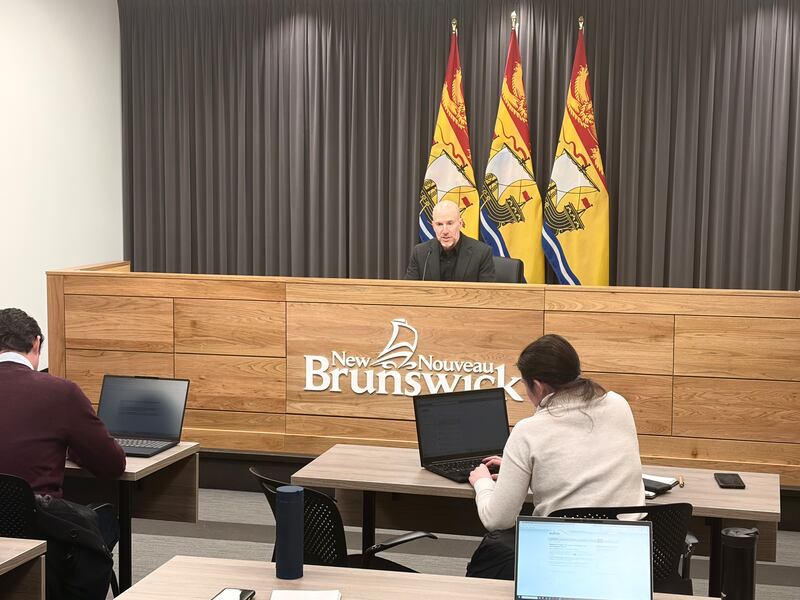 New Brunswick’s Office of Chief Medical Officer of Health, Dr. Yves Léger, is pictured at a news conference on Jan. 23, 2026. (CTV Atlantic / Laura Brown)