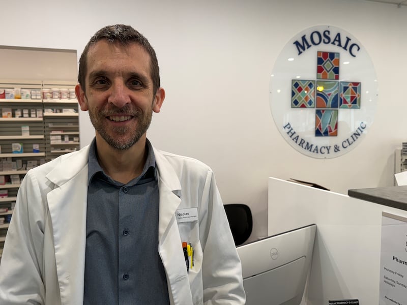 Nicolas DesAulniers is pictured in the Mosaic Pharmacy & Clinic in Halifax on Sept. 18. 2026. (Callum Smith/CTV News Atlantic)