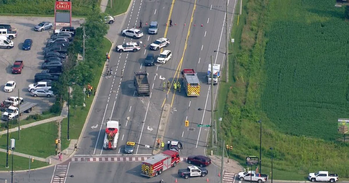 Eight-vehicle collision in Georgina