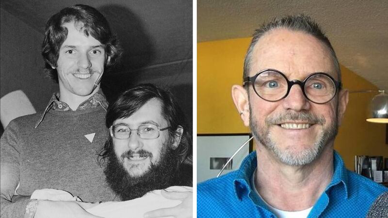 Robin Metcalfe is pictured on the far left with James MacSwain, a more recent photo on the right. (Courtesy of Robin Metcalfe)