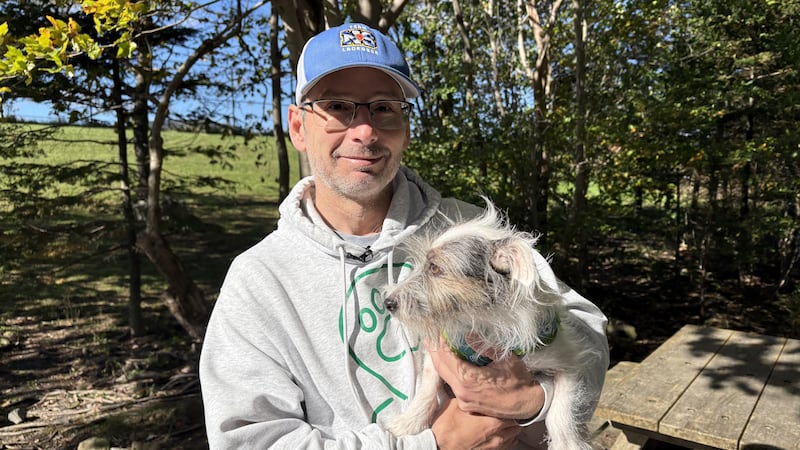 Wayne Brown and dog