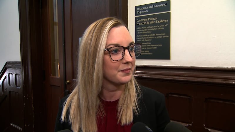 Nicole Ford, senior Crown attorney, speaks to reporters at Halifax provincial court on Nov. 10, 2025. (CTV News Atlantic)