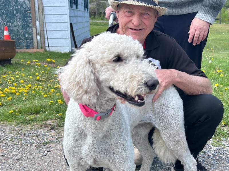 Robert Stubbert is pictured with his dog Charlie, who he describes as his "best friend." (Ryan MacDonald/CTV Atlantic)