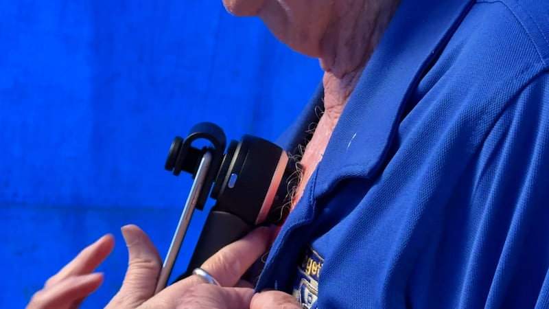 A patient is seen getting tested at the SPOT booth. (CTV/Callum Smith)
