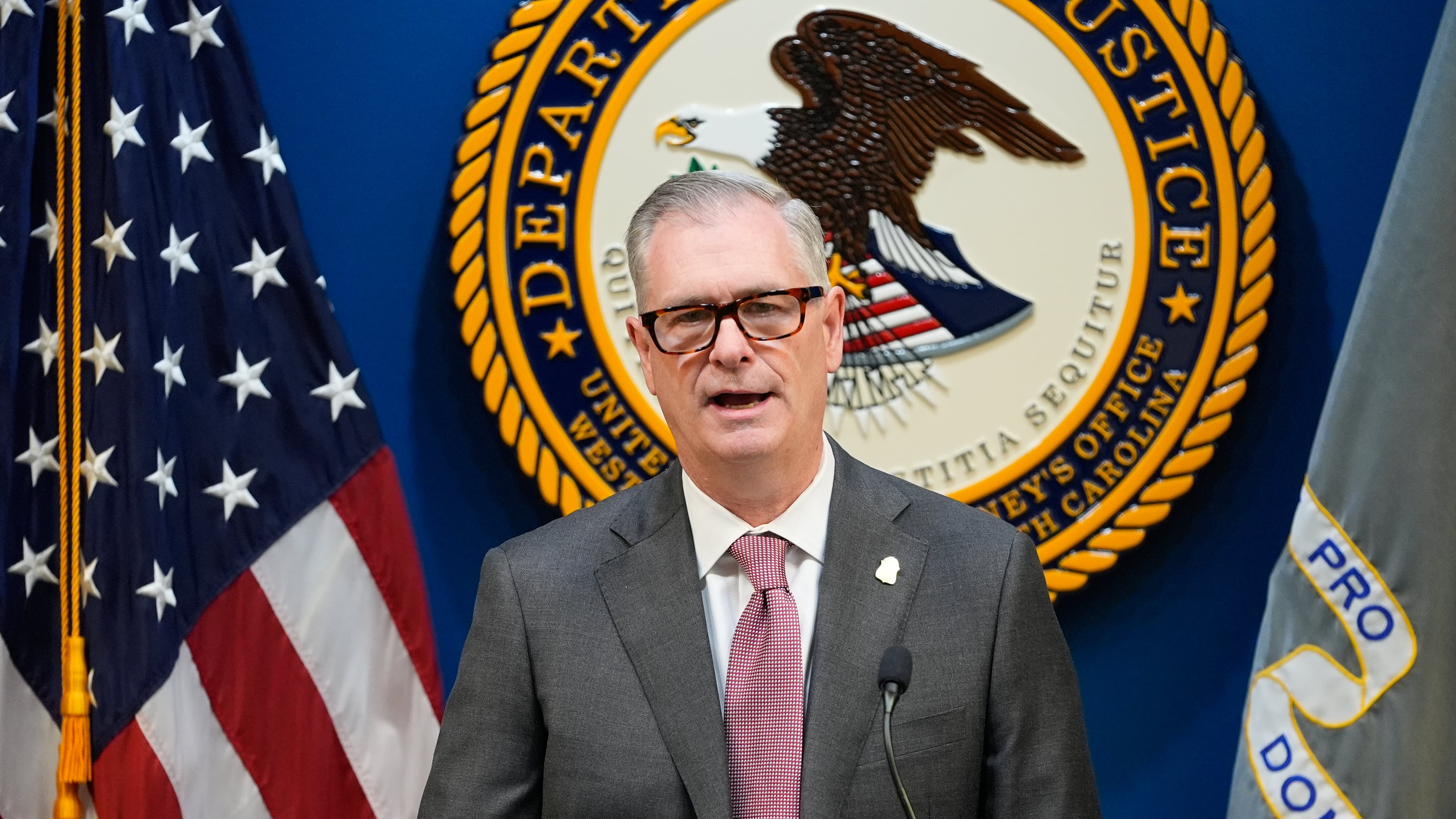 FBI Special Agent James C. Barnacle, Jr. gives a press conference in Charlotte, N.C., on Jan. 2, 2026. (Erik Verduzco / AP Photo)