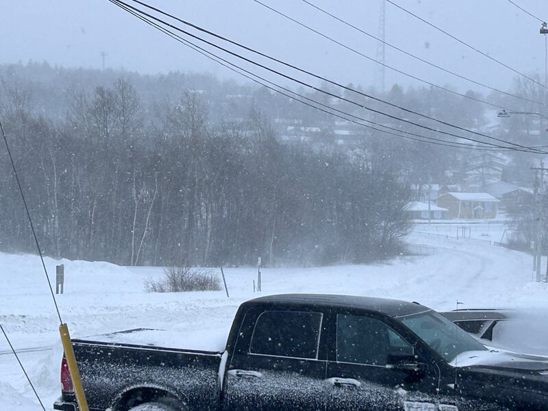 Snow falls in Sydney, N.S., during a winter storm warning on Feb. 2, 2026. (Ryan MacDonald/CTV Atlantic)