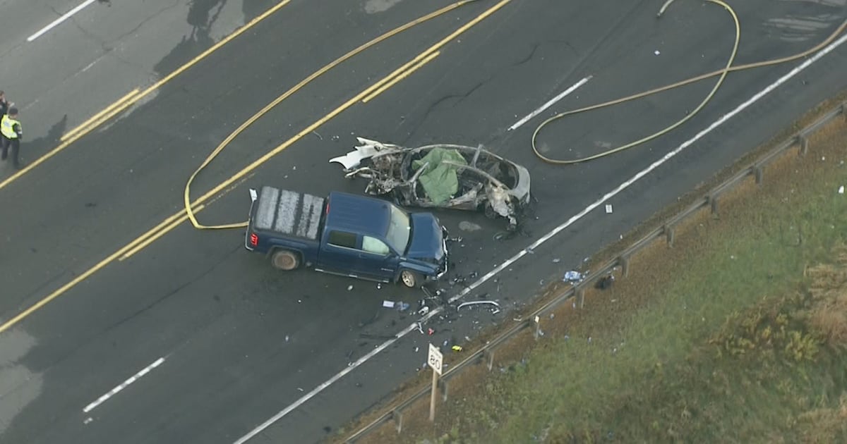 Three-vehicle crash north of Toronto