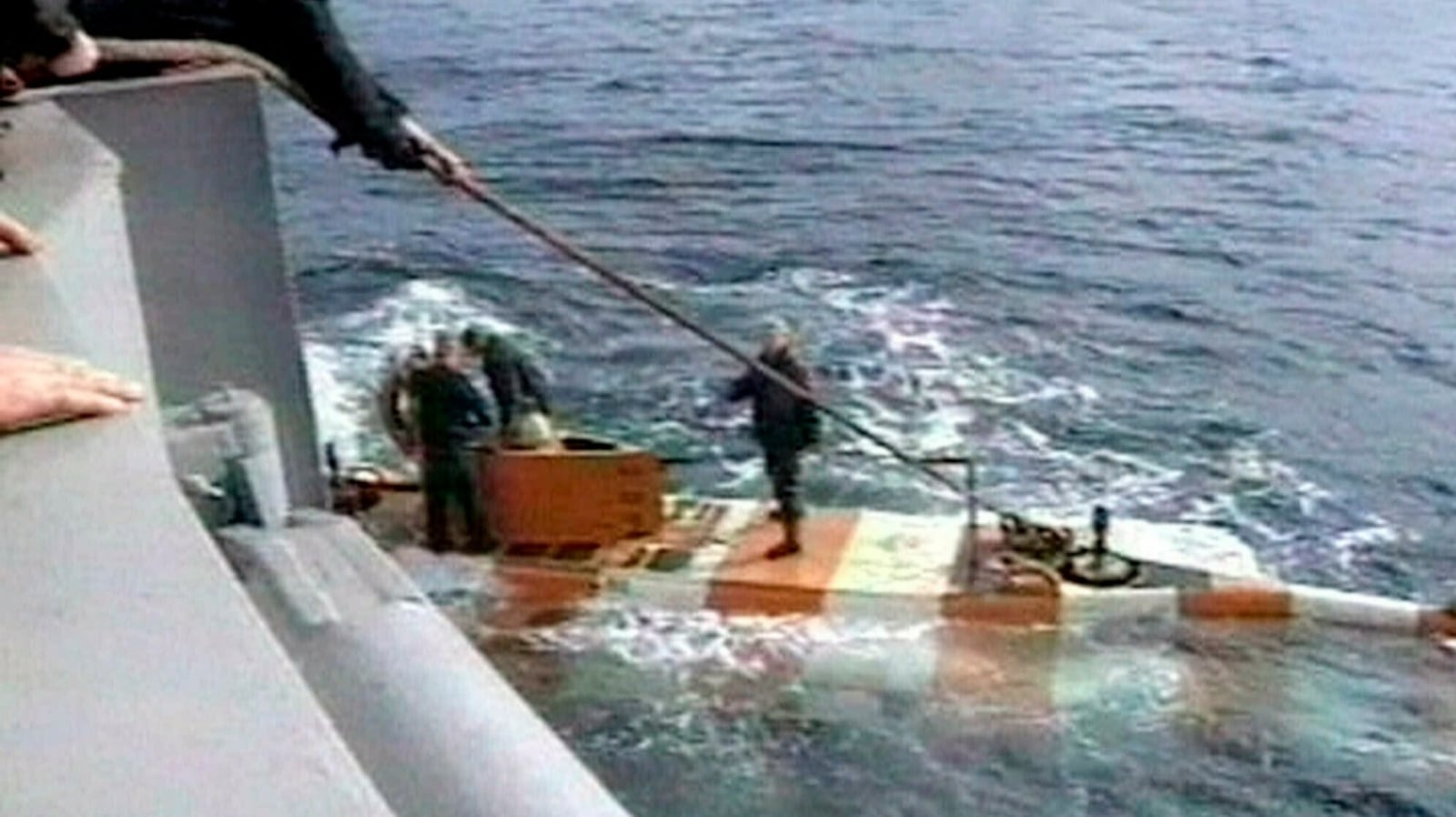 Russian defence chief says there are survivors of navy fire