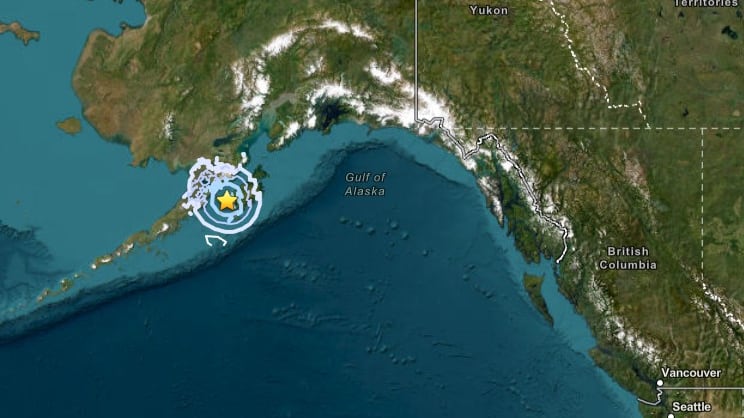 The U.S. Geological Survey said the quake struck at a depth of 58 kilometres and a handful of people in and around Kodiak City reported feeling the shaking. (Handout)