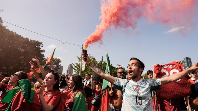 Massive fan crowds gather in sweltering Toronto for Portugal-Croatia World Cup match