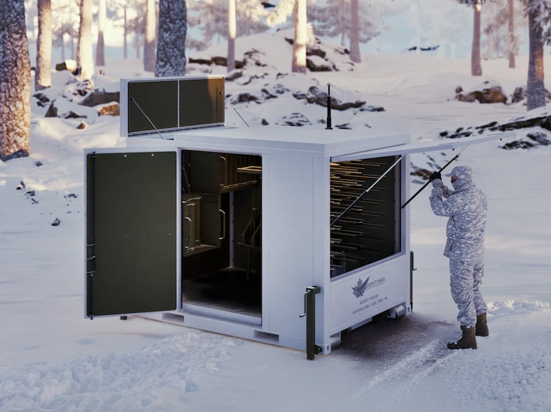 The StarForge system has undergone testing with the U.S. Marine Corps, where troops printed, assembled and flew the drones during simulated missions. (Sentinel Advanced Military Solutions)