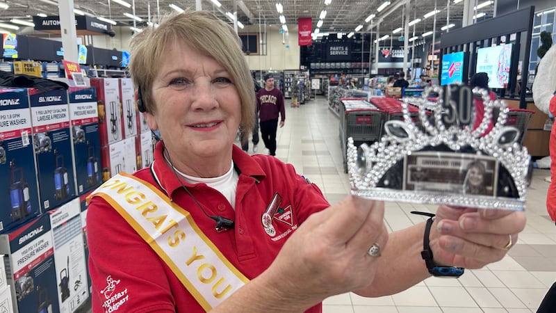 Martha MacIsaac celebrated 50 years of service at the Canadian Tire in Sydney, N.S., on May 12, 2026. (Ryan MacDonald/CTV News Atlantic)