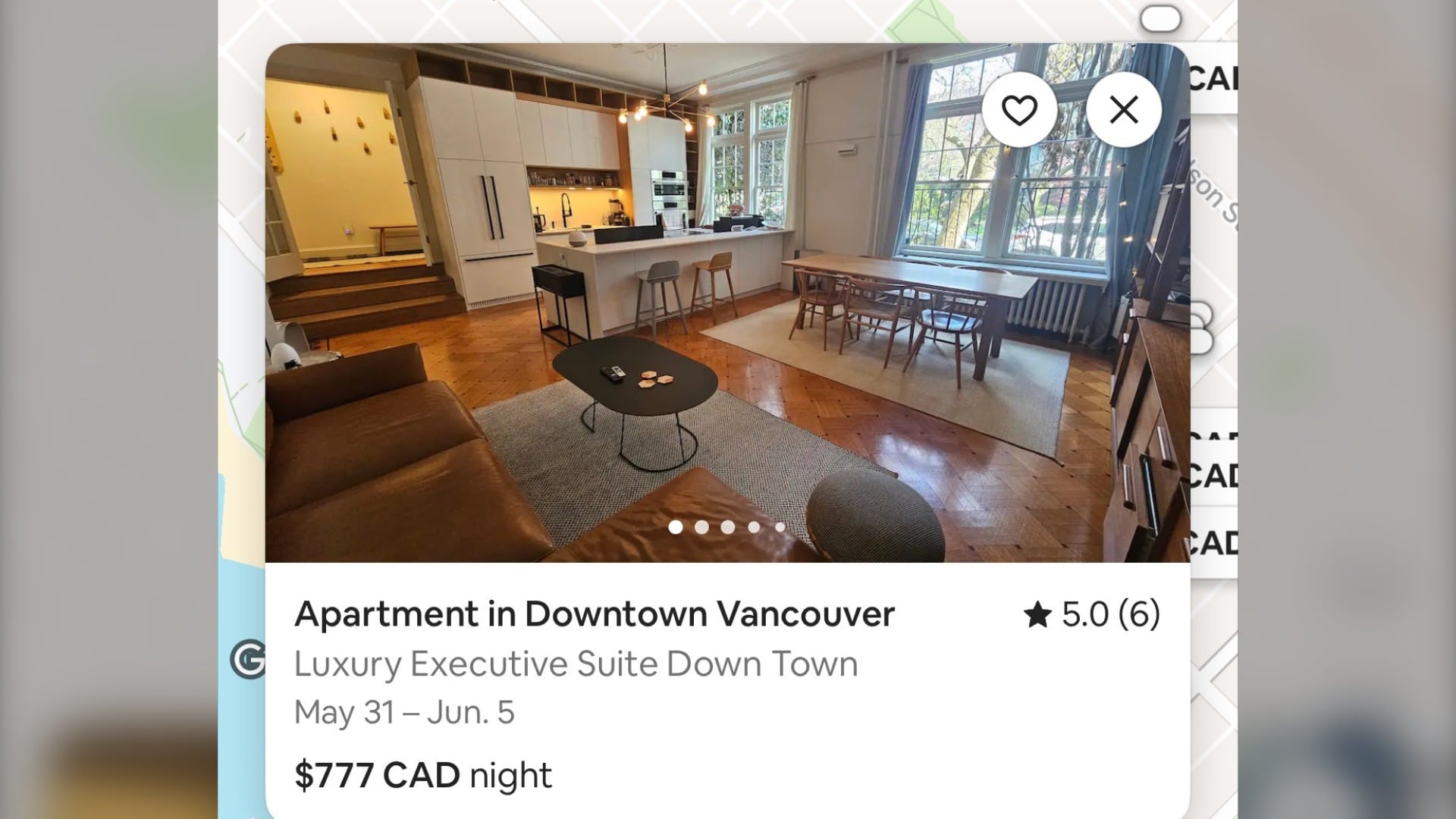 Airbnb listing