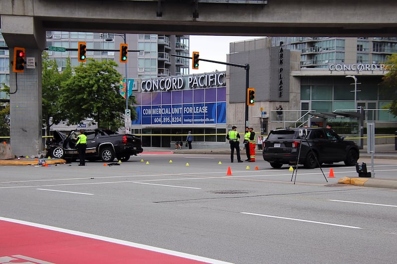 British Columbia’s police watchdog is investigating after two people were seriously hurt, including a pedestrian who sustained life-threatening injuries, during an attempted traffic stop in Surrey.