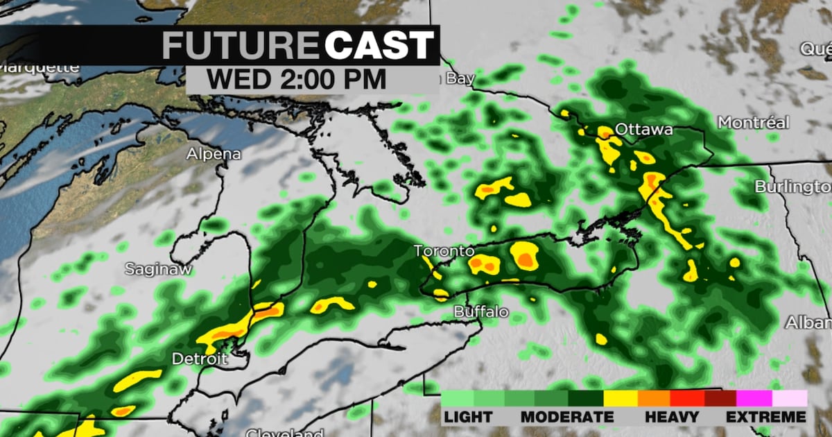 Up to 20 mm of rain, thunderstorm risk in Toronto today