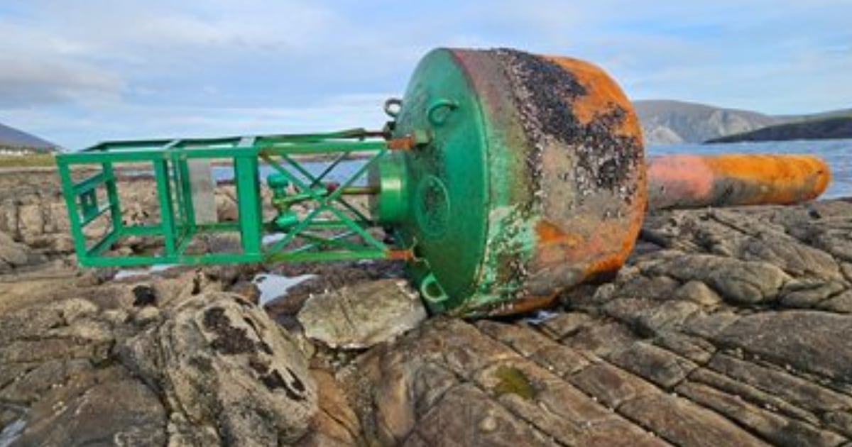 Canadian buoy drifts across Atlantic, washes up on Irish island