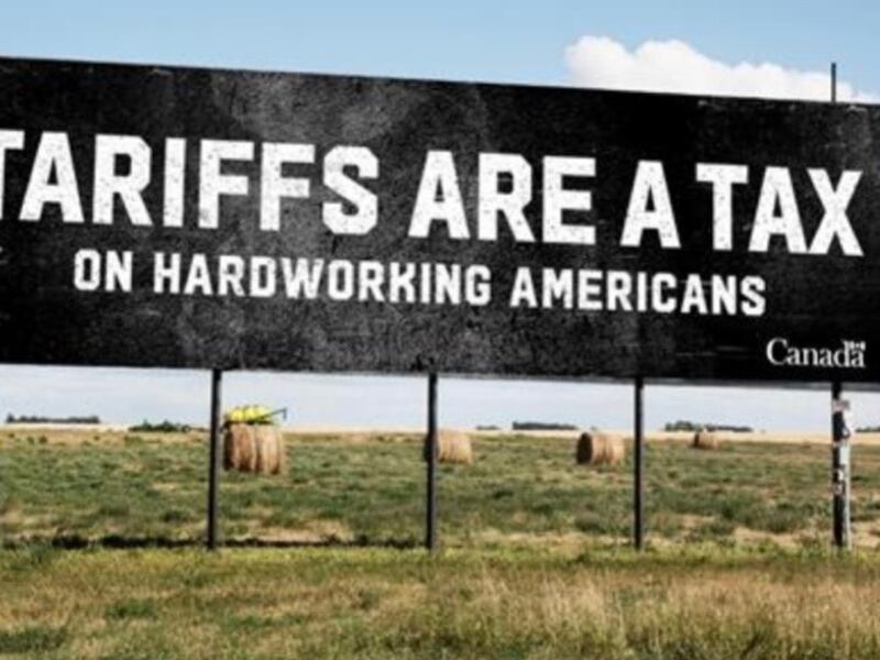 Canada buying American billboards in anti-tariff ad campaign