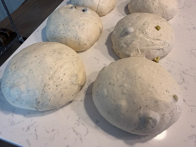 Sourdough bread is seen before heading into the over to be cooked. (CTV/Brianne Foley)