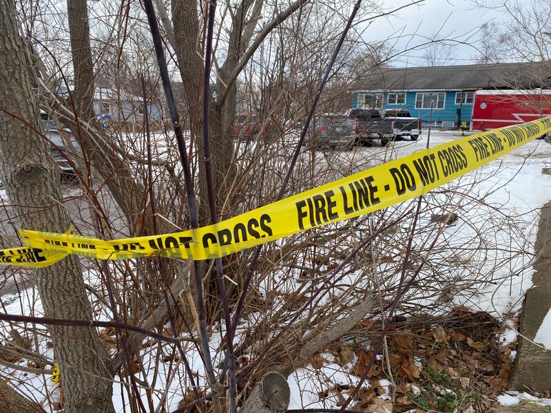 Police tape cordons off the scene of a fatal fire in Charlottetown on Dec. 29, 2025. (Derek Haggett/CTV News Atlantic)