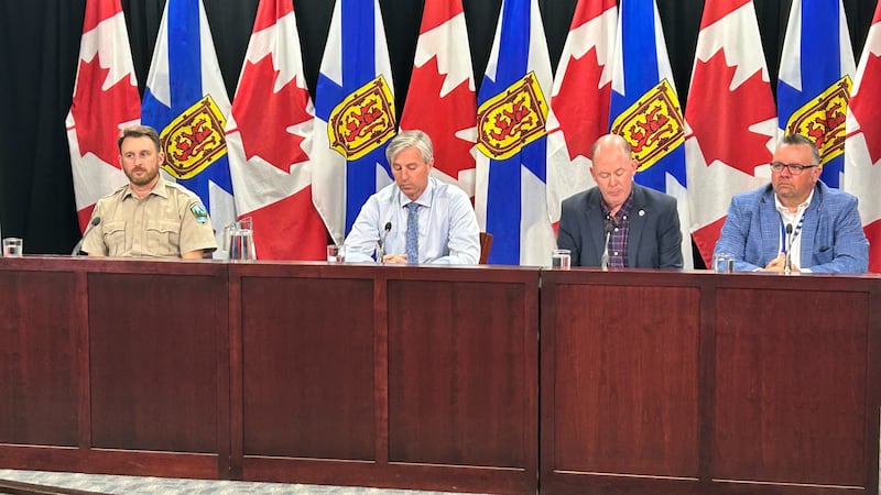 Nova Scotia officials announce wildfire restrictions in Halifax on Aug. 5, 2025. (Mike Lamb/CTV Atlantic)