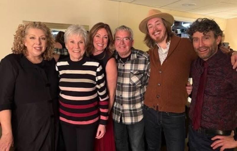 Anne Murray poses with the cast of "Christmas in Cape Breton" in Halifax on Dec. 8, 2025. (Jordan Musycsyn)