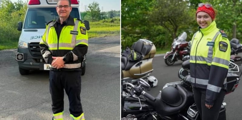 Mike MacKenzie and Jenna Croucher are pictured. The Island EMS paramedics were killed when their ambulance crashed on July 7, 2026. (Atlantic 911 Ride)