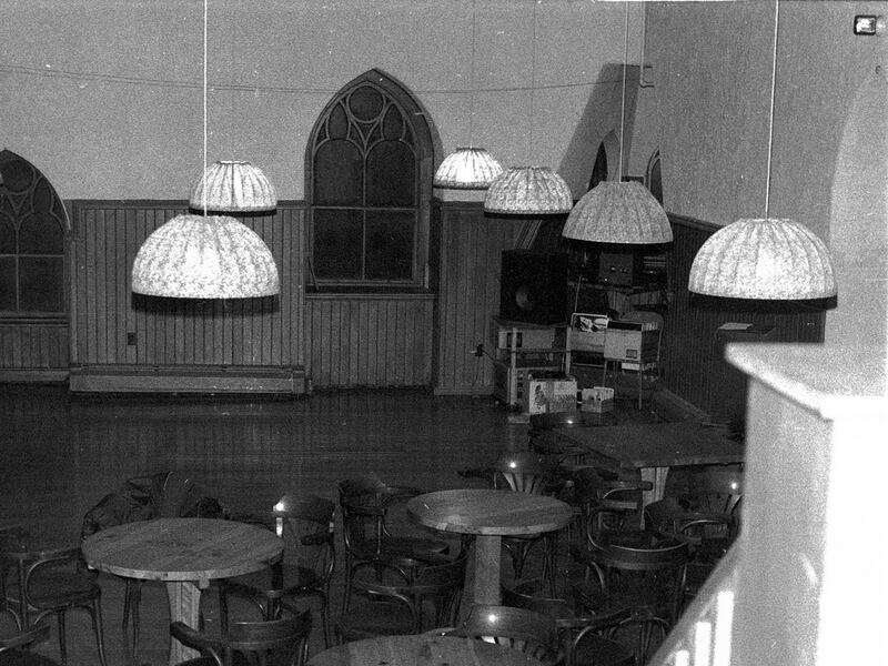 To the right, the DJ booth for The Turret nightclub can be seen. (Courtesy of Robin Metcalfe)