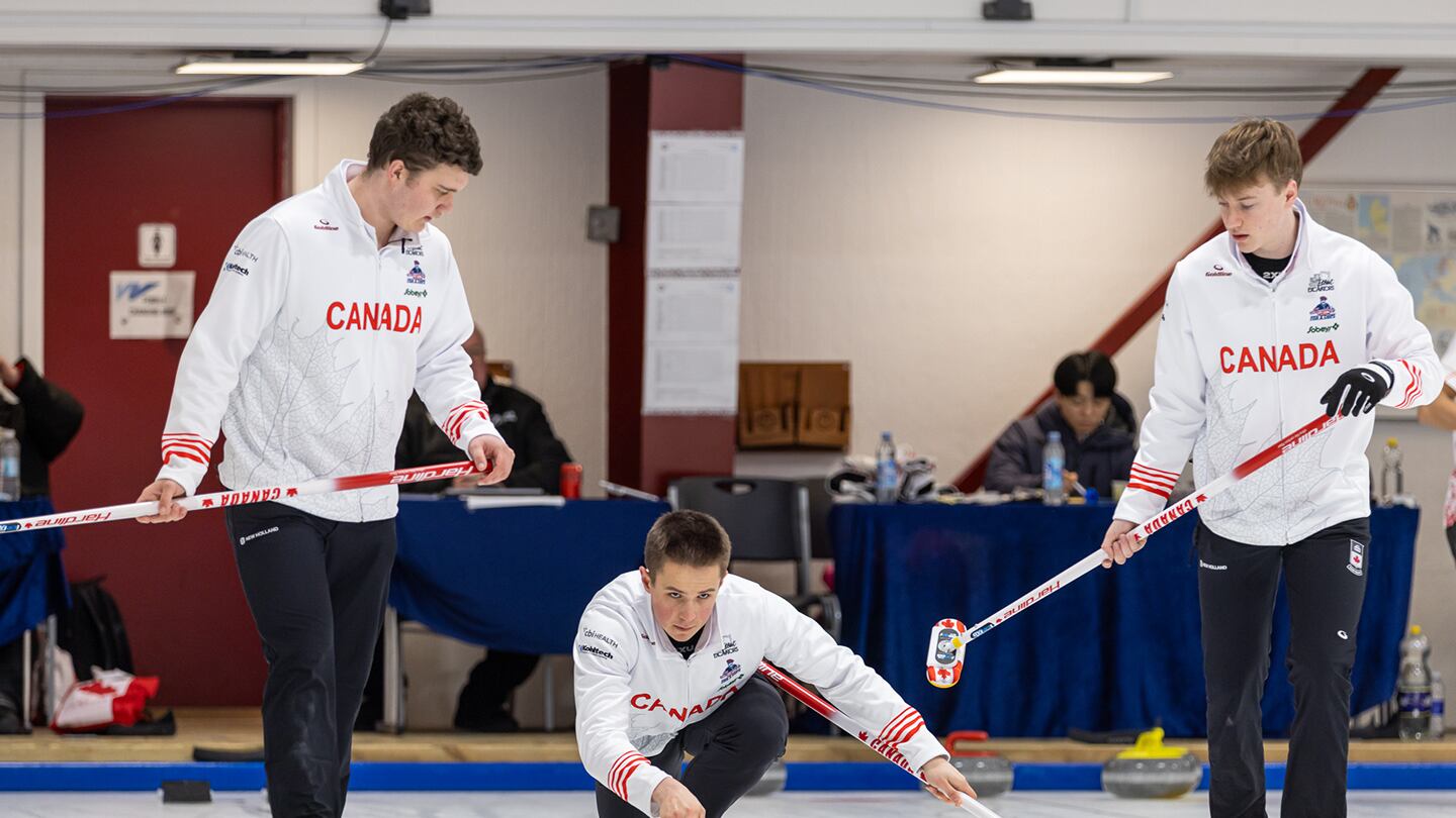 Canada's Team MacIsaac is pictured at the 2026 World Junior Curling Championships in Denmark. (Source: Facebook/Curling Canada)