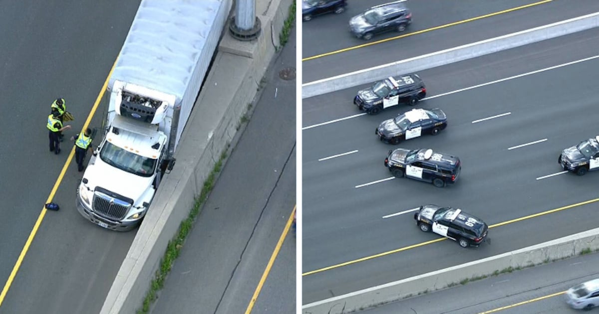 Traffic ‘absolutely jammed’ after collision on Hwy. 401 in Scarborough