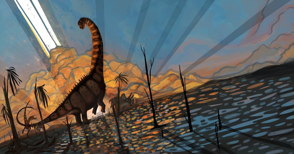 Photo: cp24.com This illustration provided by researchers in October 2025 depicts an Alamosaurus sanjuanensis in southern North America as