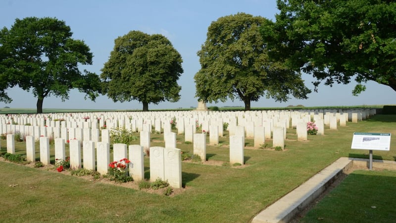 The Courcelette British Cemetery is pictured in Courcelette, France. (Source: cwgc.org)