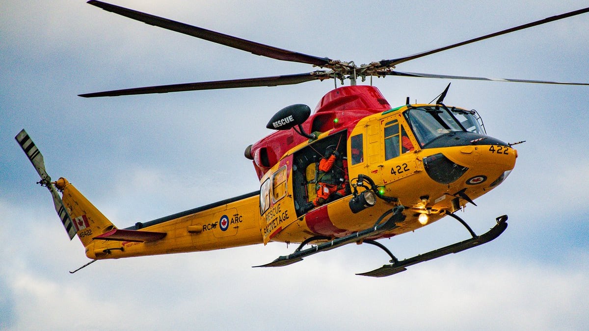 A Joint Rescue Coordination Centre helicopter is pictured in this file photo. (Source: Twitter/ Trenton JRCC CCCOS)