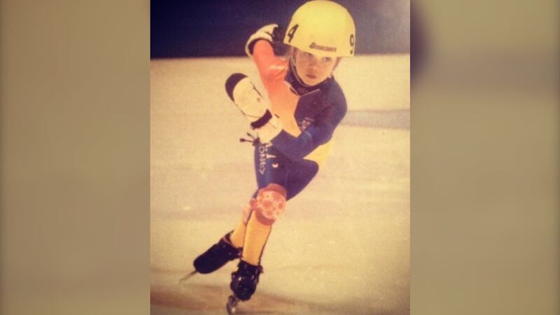 Olympic medallist Courtney Sarault has been speedskating since she was a young child. (Submitted: Rhonda Connors Sarault)