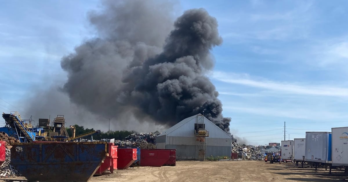Brampton Scrap Metal Yard Goes Up in Flames Brampton Scrap Metal Yard Goes Up in Flames