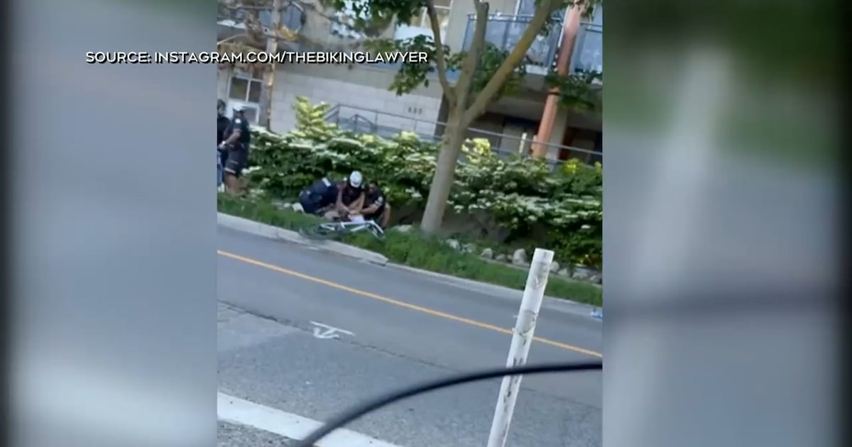 ‘Aggressive arrest’: Toronto police caught on tape tackling cyclist who allegedly disobeyed stop sign