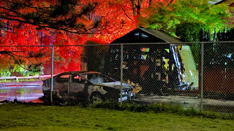A car was later found burning near 144 Street and 84 Avenue.