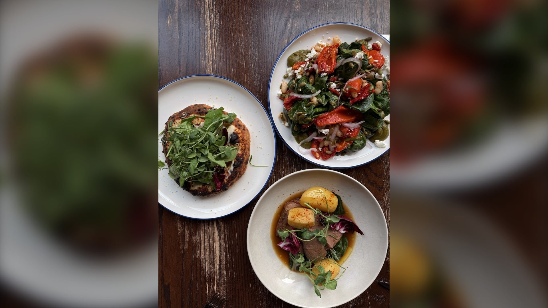 Three meals are pictured.